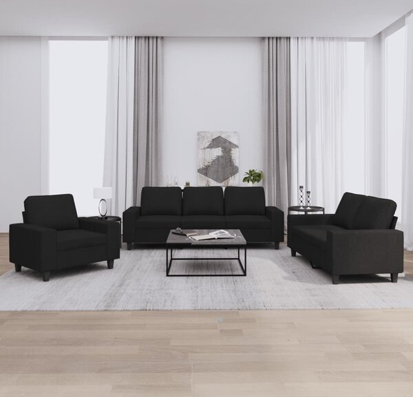 Maison Exclusive – 3-dielna sedacia súprava, čierna látka