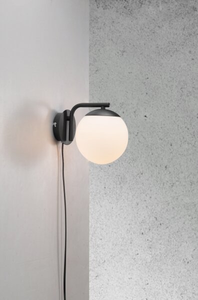 Nordlux - Nástenná lampa GRANT 1xE14/40W/230V čierna