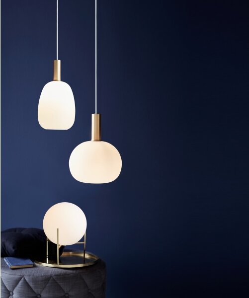 Nordlux - Luster na lanku ALTON 1xE27/60W/230V biela/čierna/mosadz