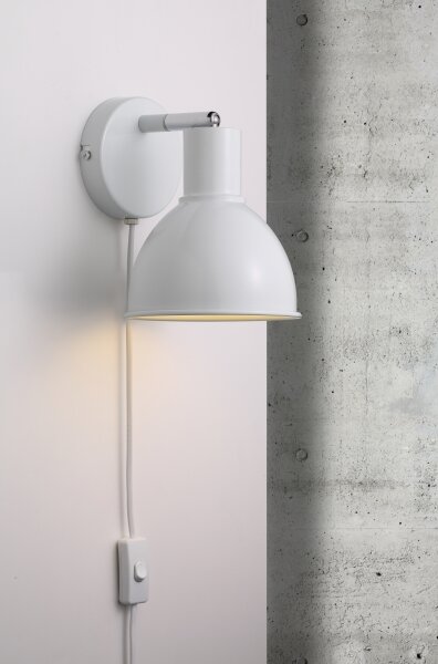 Nordlux - Nástenné bodové svietidlo POP 1xE27/18W/230V biela