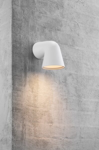 Nordlux - Vonkajšie nástenné svietidlo FRONT 1xGU10/28W/230V IP44 biela