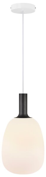 Nordlux - Luster na lanku ALTON 1xE27/60W/230V biela/čierna/mosadz