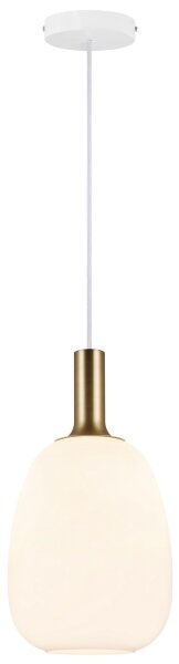 Nordlux - Luster na lanku ALTON 1xE27/60W/230V biela/čierna/mosadz