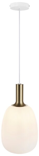 Nordlux - Luster na lanku ALTON 1xE27/60W/230V biela/čierna/mosadz