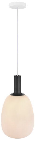 Nordlux - Luster na lanku ALTON 1xE27/60W/230V biela/čierna/mosadz
