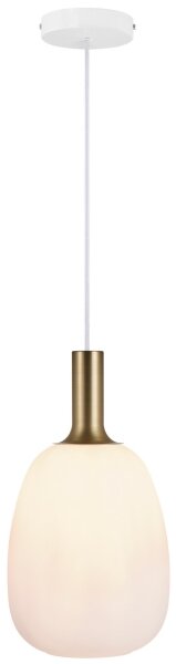 Nordlux - Luster na lanku ALTON 1xE27/60W/230V biela/čierna/mosadz