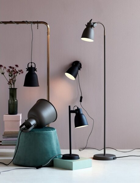 Nordlux - Luster na lanku ADRIAN 1xE27/25W/230V pr. 16 cm antracit