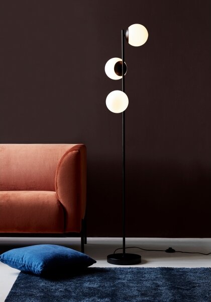 Nordlux - Stojacia lampa LILLY 3xE14/25W/230V čierna