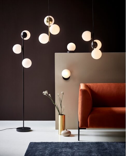 Nordlux - Stojacia lampa LILLY 3xE14/25W/230V čierna