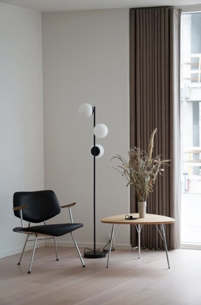 Nordlux - Stojacia lampa LILLY 3xE14/25W/230V čierna