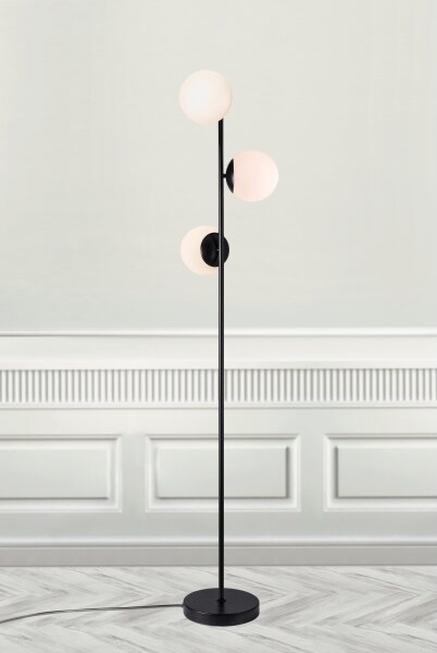 Nordlux - Stojacia lampa LILLY 3xE14/25W/230V čierna