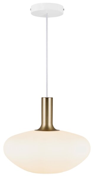 Nordlux - Luster na lanku ALTON 1xE27/60W/230V biela/čierna/mosadz