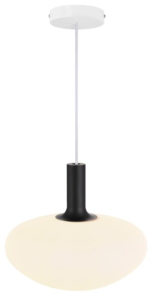 Nordlux - Luster na lanku ALTON 1xE27/60W/230V biela/čierna/mosadz