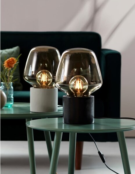Nordlux - Stolná lampa CHRISTINA 1xE27/25W/230V betón/čierna