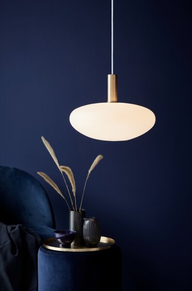 Nordlux - Luster na lanku ALTON 1xE27/60W/230V biela/čierna/mosadz