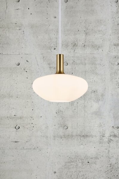 Nordlux - Luster na lanku ALTON 1xE27/60W/230V biela/čierna/mosadz