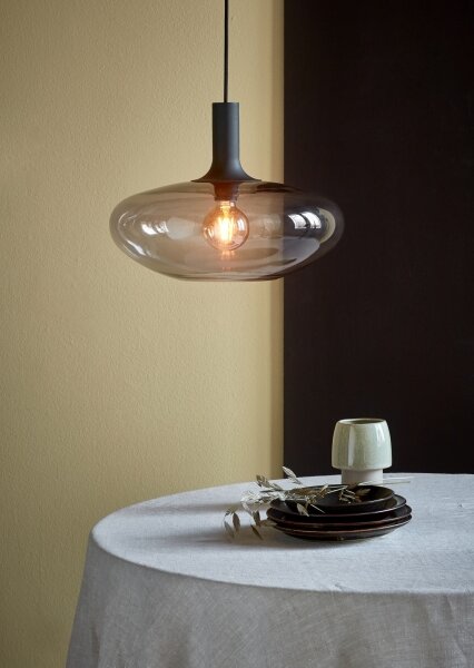 Nordlux - Luster na lanku ALTON 1xE27/60W/230V čierna