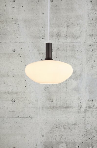 Nordlux - Luster na lanku ALTON 1xE27/60W/230V biela/čierna/mosadz