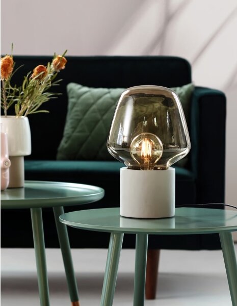 Nordlux - Stolná lampa CHRISTINA 1xE27/25W/230V betón/čierna
