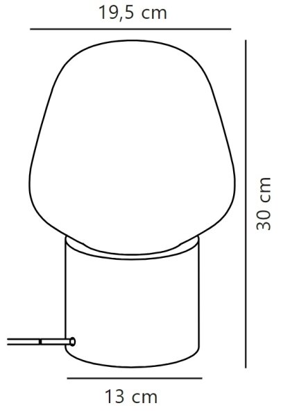 Nordlux - Stolná lampa CHRISTINA 1xE27/25W/230V betón/čierna