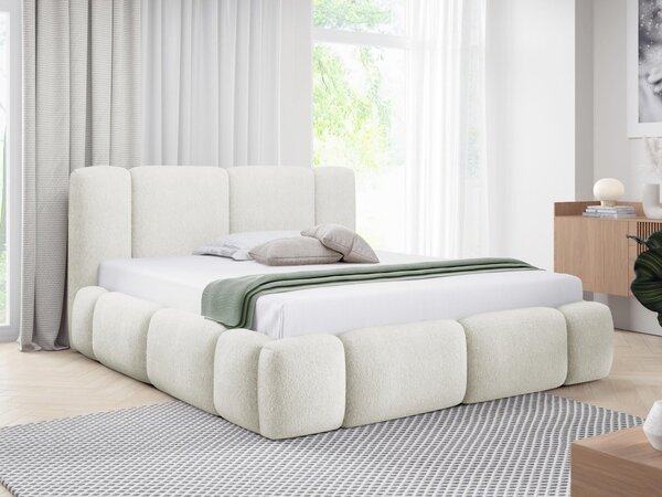 Mirjan24 Čalúnená posteľ s úložným priestorom Kirasti Boucle, Rozmer postele: 140x200, Dostupné poťahy: Lambi 01 5903211521201