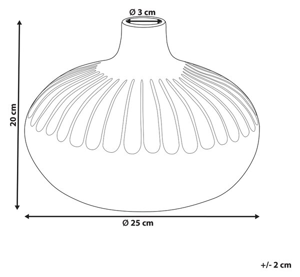 Dekoratívna váza zlatá kamenina 20 cm okrúhly tvar dekoratívny povrch na kvety moderný glamour štýl doplnky dekorácie