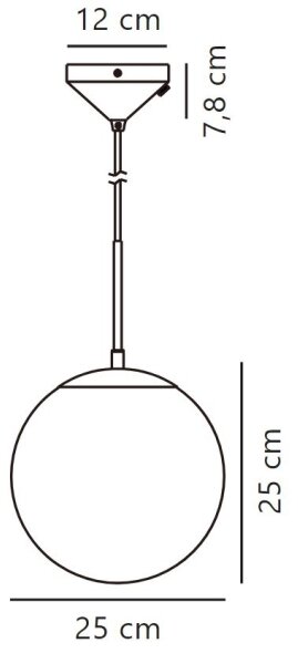 Nordlux - Luster na lanku GRANT 1xE27/25W/230V pr. 25 cm