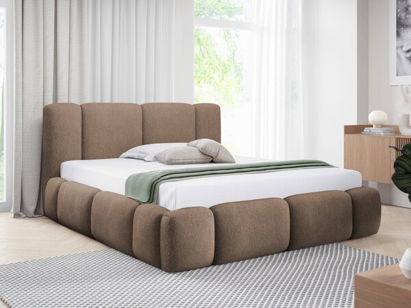 Mirjan24 Čalúnená posteľ s úložným priestorom Kirasti Boucle, Rozmer postele: 140x200, Dostupné poťahy: Lambi 01 5903211521201