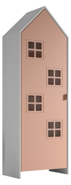Biela/ružová detská šatníková skriňa 58x172x37 cm Casami Bruges – Vipack