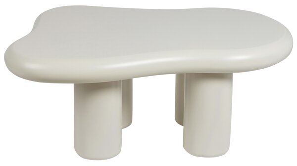 Konferenčný stolík biely PVC nohy 100 x 70 x 40 cm MDF oválna vrchná doska obývacia izba moderný minimalistický štýl