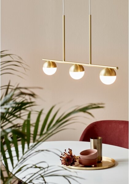 Nordlux - Luster na lanku CONTINA 3xG9/5W/230V mosadz
