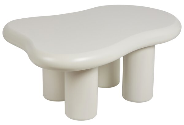 Konferenčný stolík biely PVC nohy 100 x 70 x 40 cm MDF oválna vrchná doska obývacia izba moderný minimalistický štýl