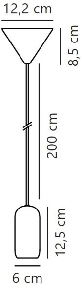 Nordlux - Luster na lanku NOTTI 1xE27/40W/230V čierna