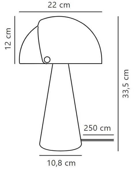 DFTP by Nordlux-Stolná lampa s nastaviteľným tienidlom ALIGN 1xE27/25W/230V čierna