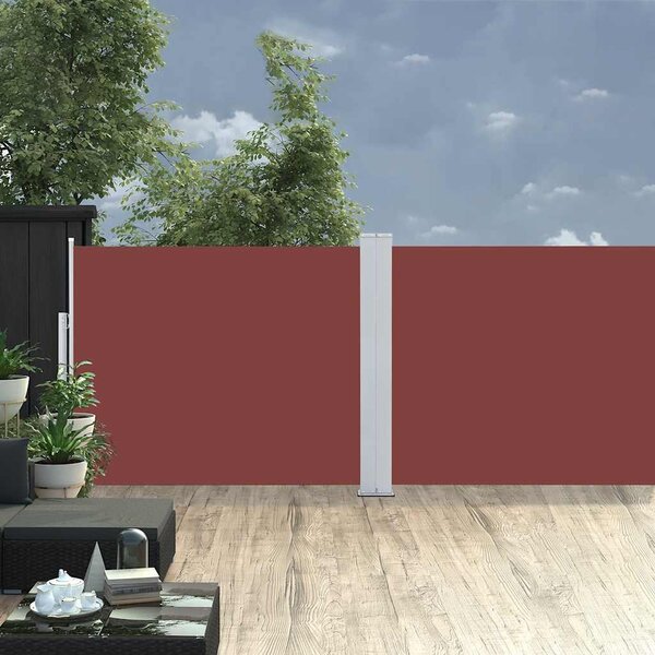 Maison Exclusive – Výsuvná bočná markíza 170 x 1200 cm, hnedá