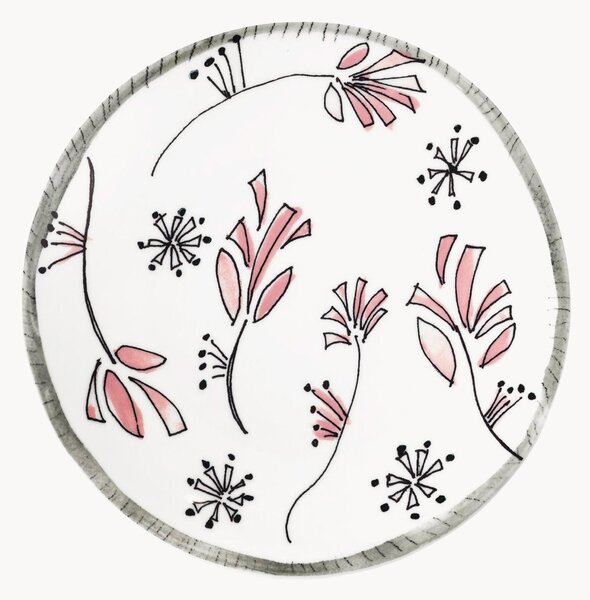 Raňajkové taniere Fiore Rosa, 2 ks