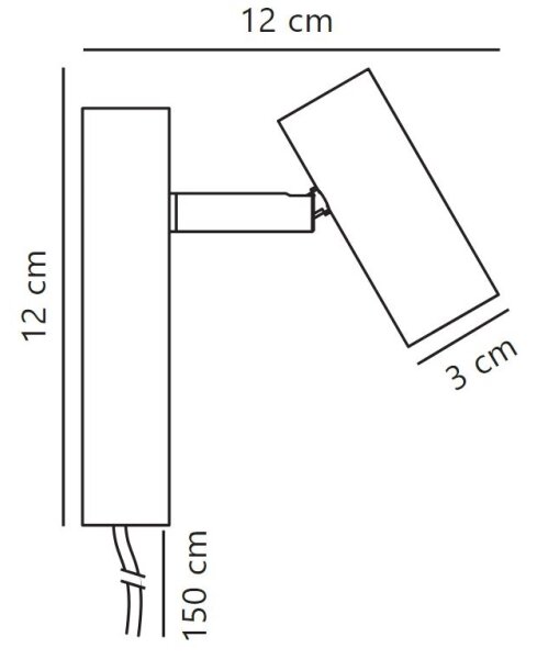 Nordlux - LED Stmievateľné nástenné bodové svietidlo OMARI LED/3,2W/230V čierna