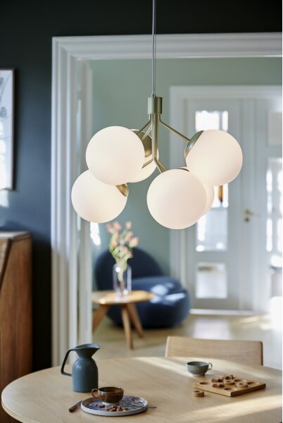 Nordlux - Luster na lanku IVONA 6xE27/28W/230V zlatá