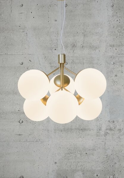 Nordlux - Luster na lanku IVONA 6xE27/28W/230V zlatá