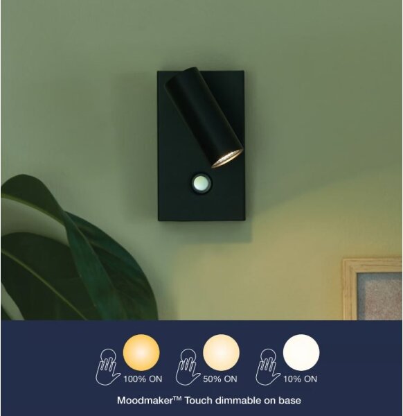 Nordlux - LED Stmievateľné nástenné bodové svietidlo OMARI LED/3,2W/230V čierna