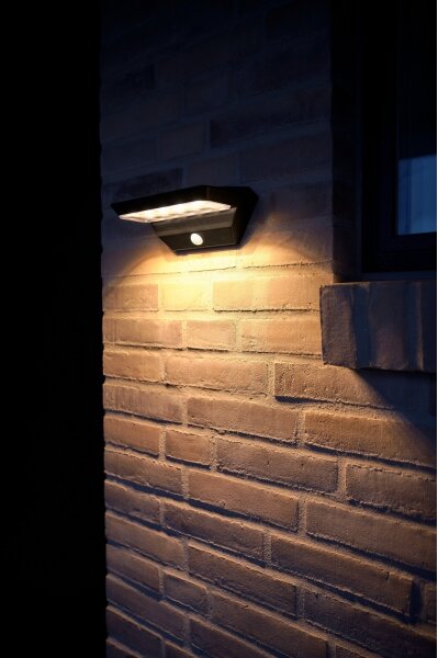 Nordlux - LED solárne nástenné svietidlo s čidlom AGENA LED/5W/3,7V IP44