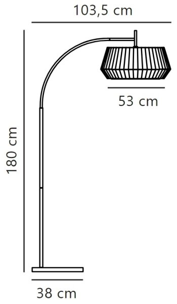 Nordlux - Stojacia lampa DICTE 1xE27/60W/230V čierna/biela