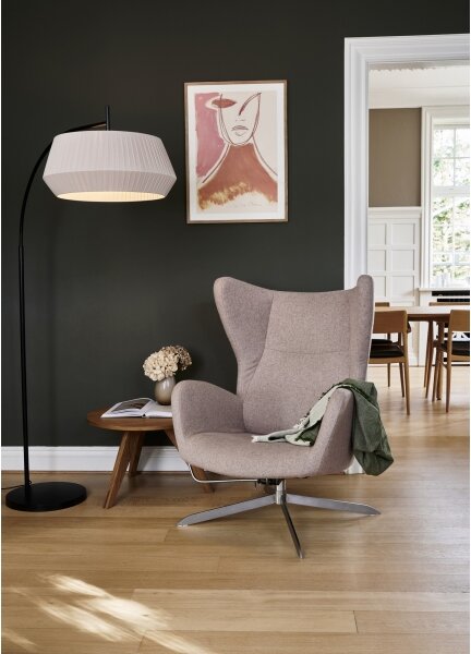 Nordlux - Stojacia lampa DICTE 1xE27/60W/230V čierna/béžová