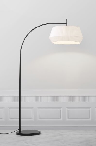 Nordlux - Stojacia lampa DICTE 1xE27/60W/230V čierna/biela