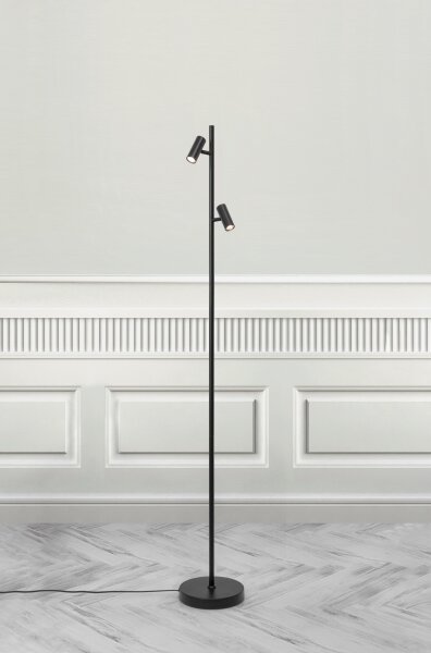 Nordlux - LED Stmievateľná stojacia lampa OMARI 2xLED/3,2W/230V čierna
