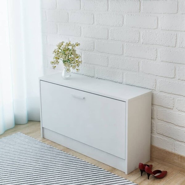 Maison Exclusive – písací stôl so zásuvkou a skriňou, biely, 100 x 40 x 73 cm