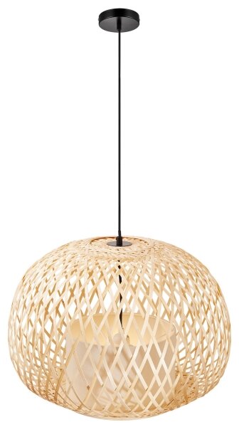 Nordlux - Luster na lanku HISOKA 1xE27/40W/230V čierna/bambus