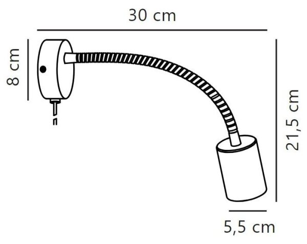 Nordlux - Nástenné bodové svietidlo EXPLORE 1xGU10/7W/230V
