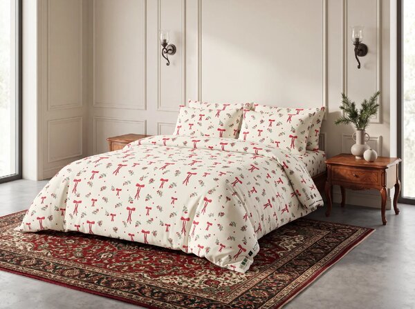 Polybavlnené obliečky HOLLY BOWS POLY farebné Rozmer obliečky: 70 x 90 cm | 140 x 200 cm