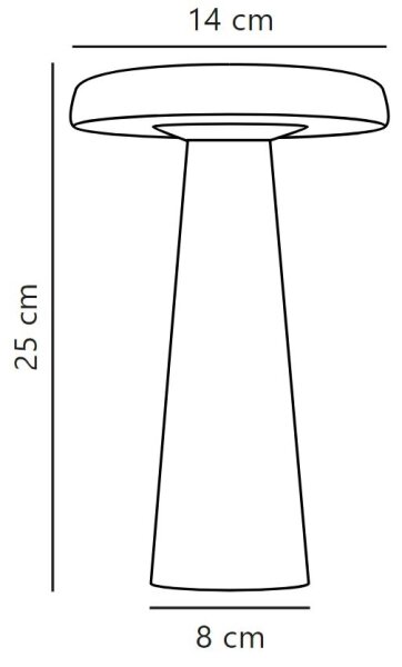 DFTP by Nordlux - LED Stmievateľná vonkajšia stolná lampa ARCELLO LED/2,8W/3,7V IP54